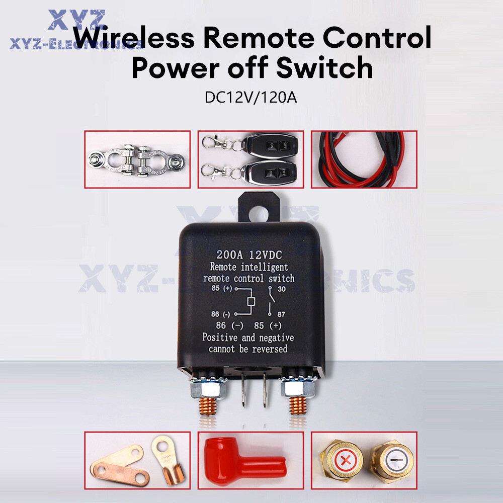 DC12V 200A Universal Car Relay Wireless Remote Control Switch Automotive Relay