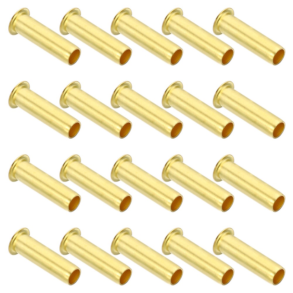 40Pcs 6mm OD x 4mm ID Tube Brass Compression Insert