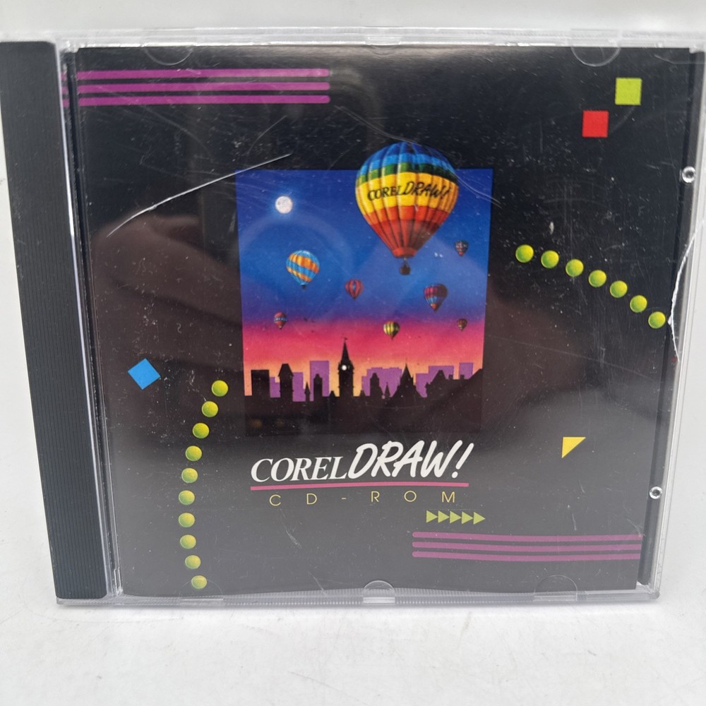 Corel Draw! 3.0 PC CD-ROM Graphics Software Vintage (Corel, 1991) Clean Disc