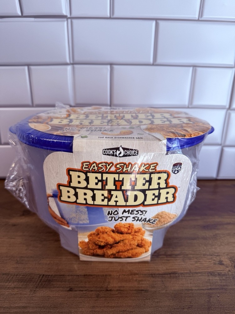 Cook’s Choice Easy Shake Better Breader Batter Bowl Bread Crumb Coating Tool