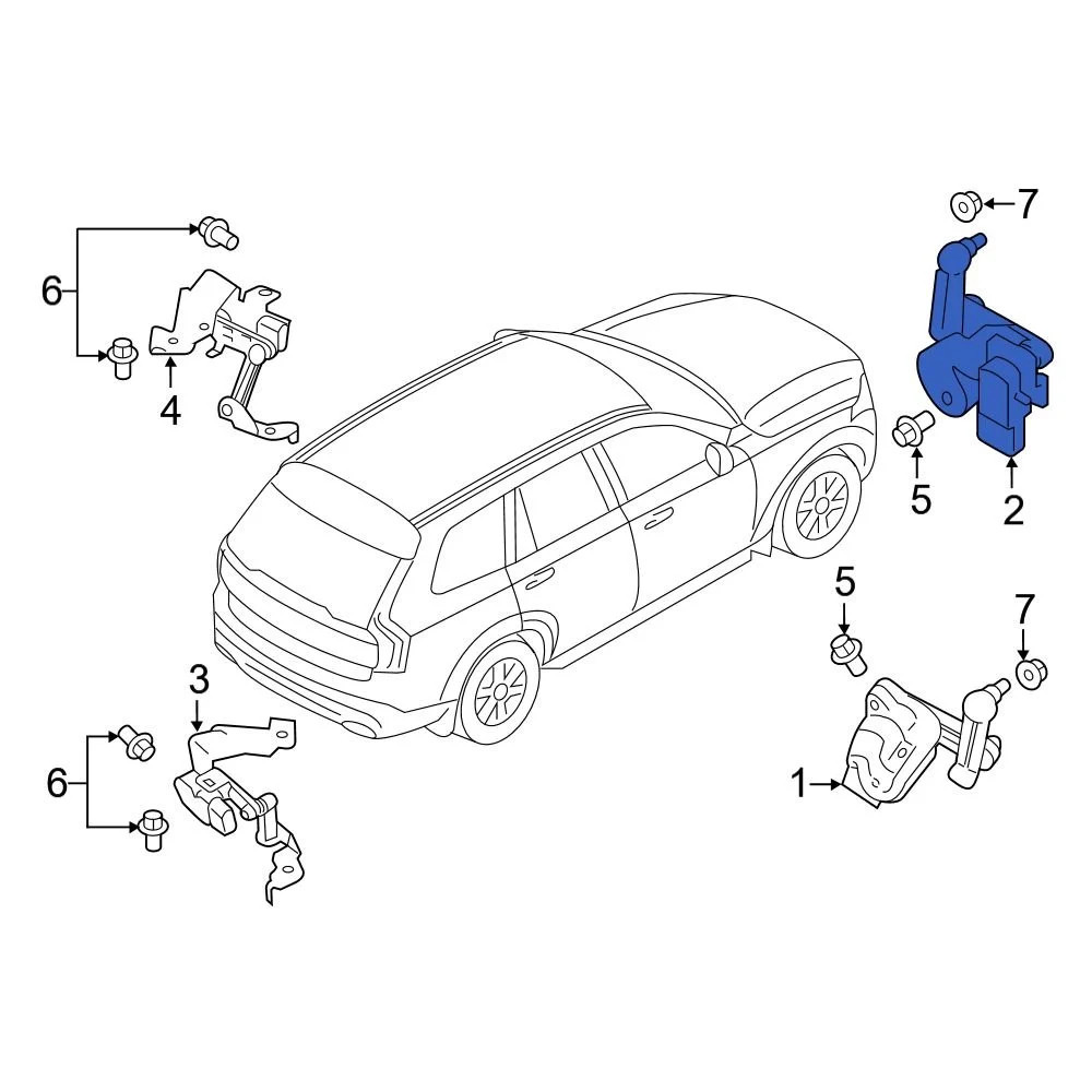 Volvo 32246991 Front Left Headlight Level Sensor