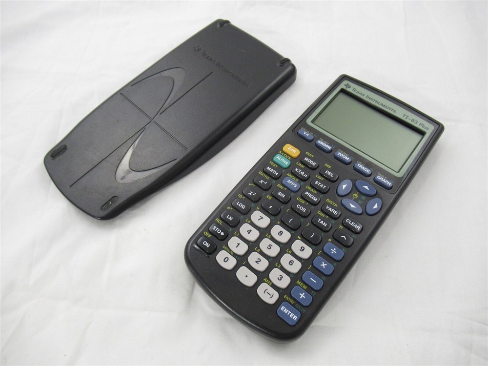Texas Instruments TI-83 Plus Graphing Calculator with Cover ~ TESTED & WORKING