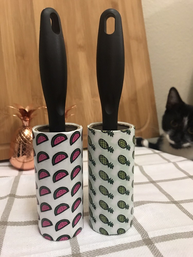 Lint Rollers 2 Pack, 40 sheets each Pineapples & Watermelons