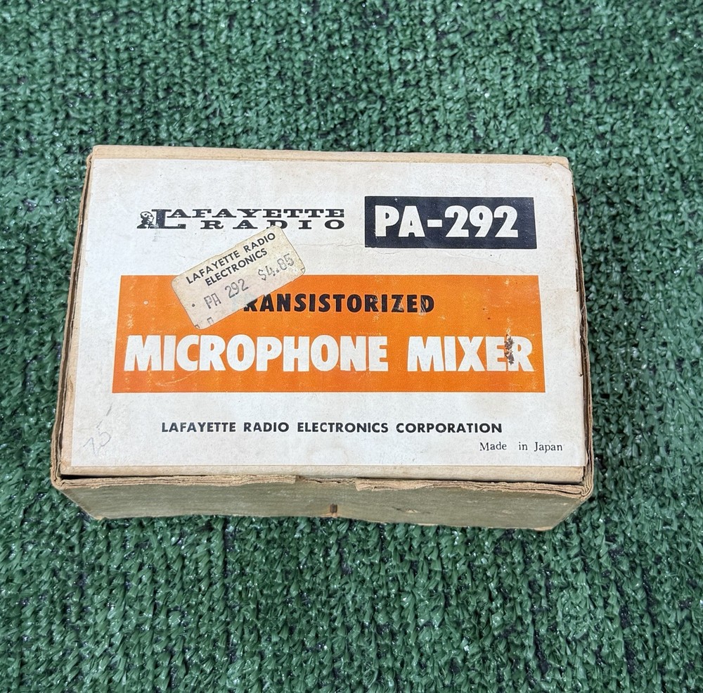 VINTAGE LAFAYETTE PA-292 TRANSISTORIZED FOUR MICROPHONE MIXER NEW