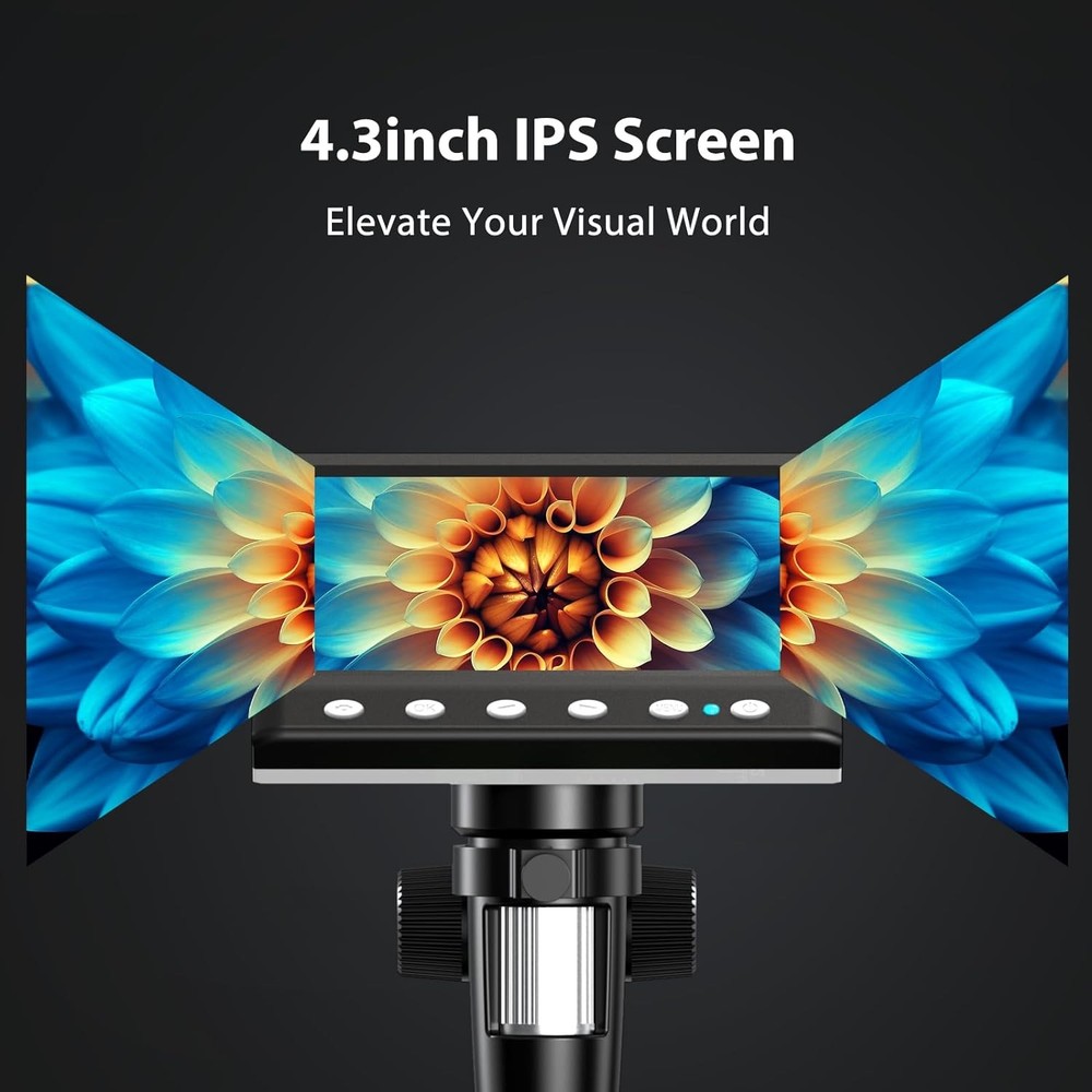 4.3'' IPS Coin Microscope, 1000X Magnification Digital Microscope for Adults，Coi