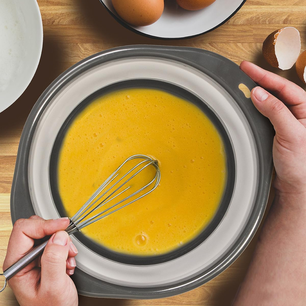 Glad Large Mixing Bowl Collapsible - 5.5L | Foldable Plastic & Rubber Container