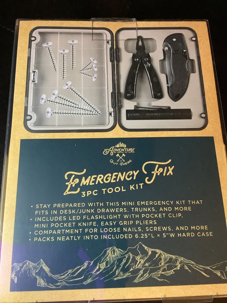 Adventure Is Out There Emergency Fix Three Piece Tool Kit~ New