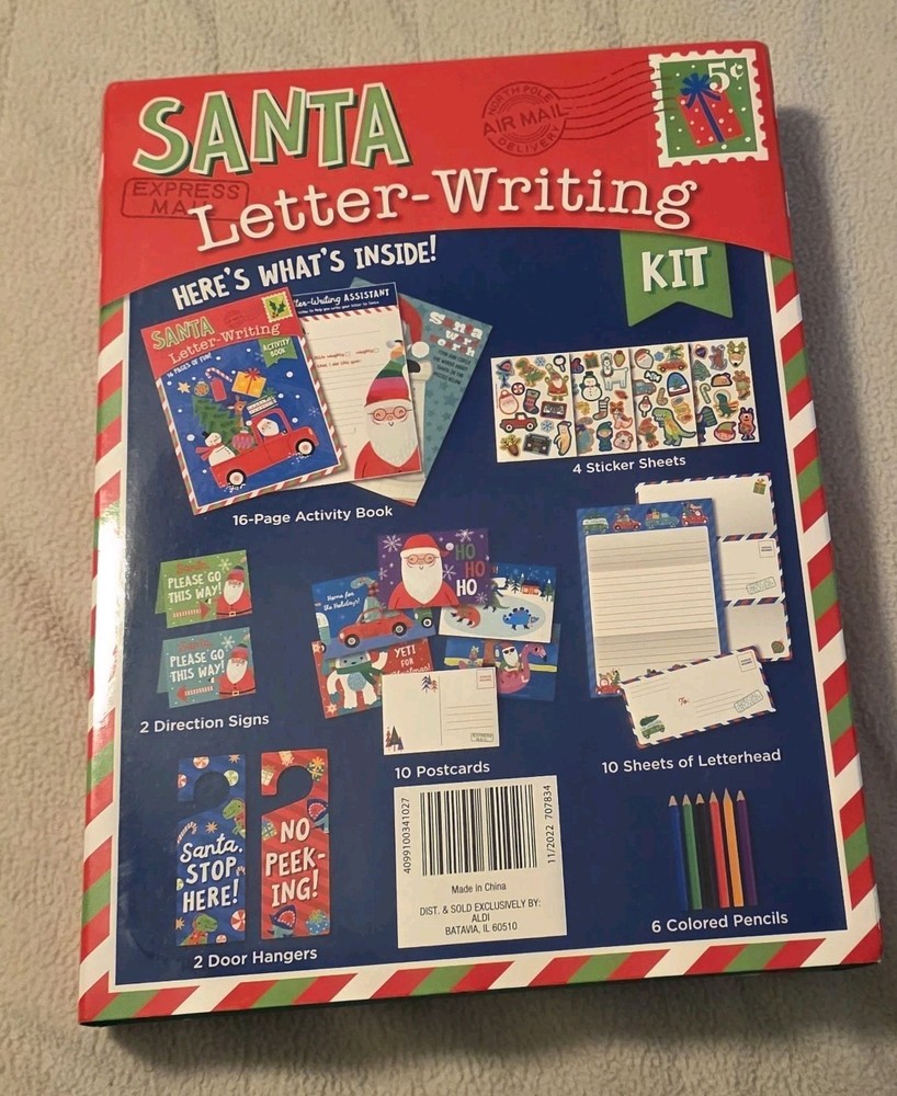 “Dear Santa” Letter Writing Kit For Kids 5+