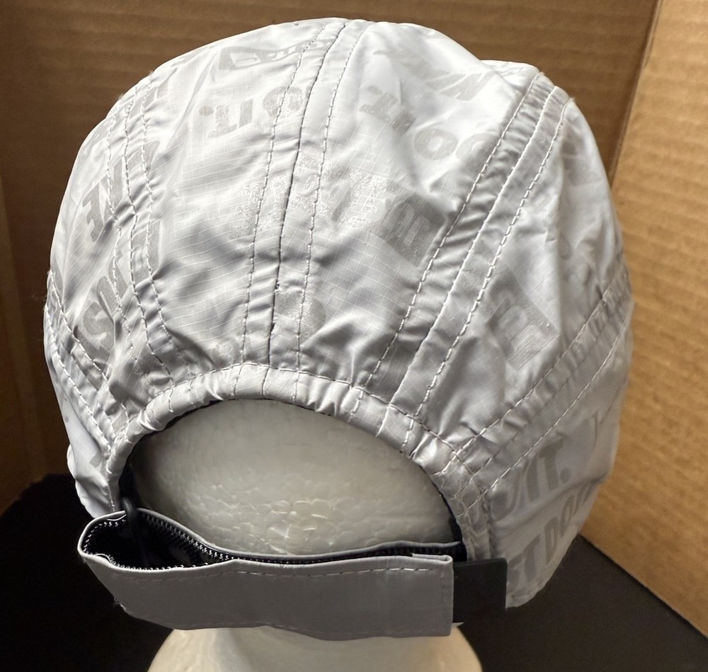 Nike Tailwind Ghost Flash Hat Gray Strapback Running Cap All Over Print