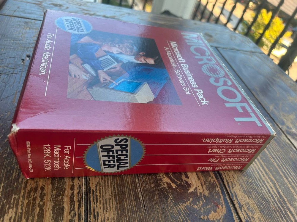 Microsoft Business Pack Macintosh w/ Word Multiplan Chart File Disks