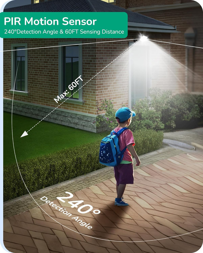 PIR Motion Sensor for Floodlights – 240° White