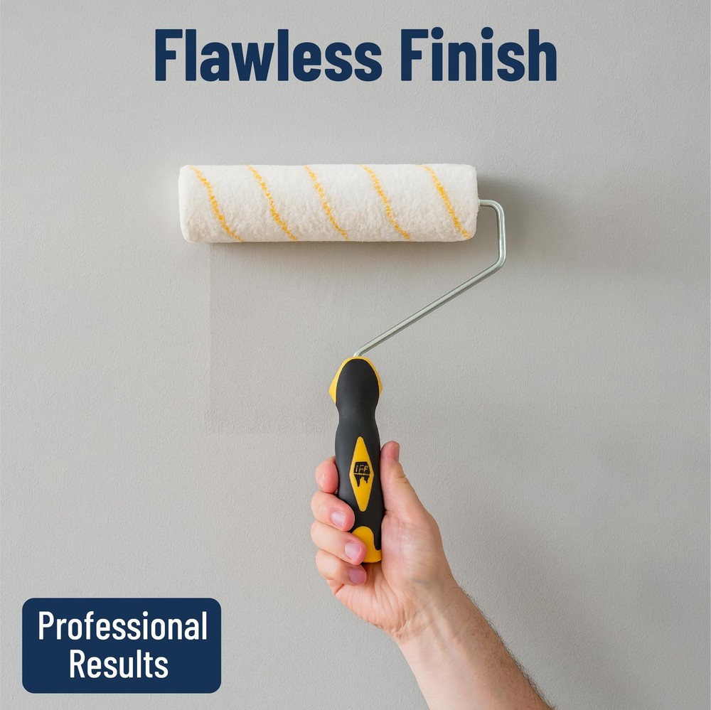 Bates - Paint Tray Set, Rollers, 9 Inch, Black/Yellow Handle