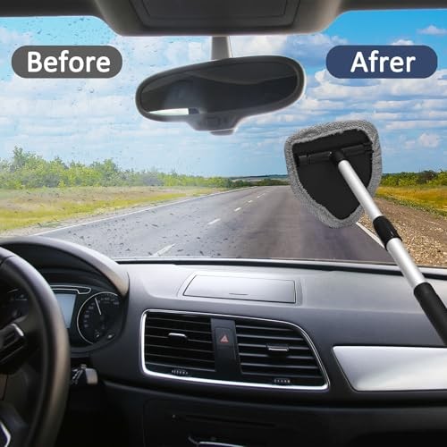 20 Pieces Windshield Cleaner Tool, Inside Car Windshield Cleaning Tool gray