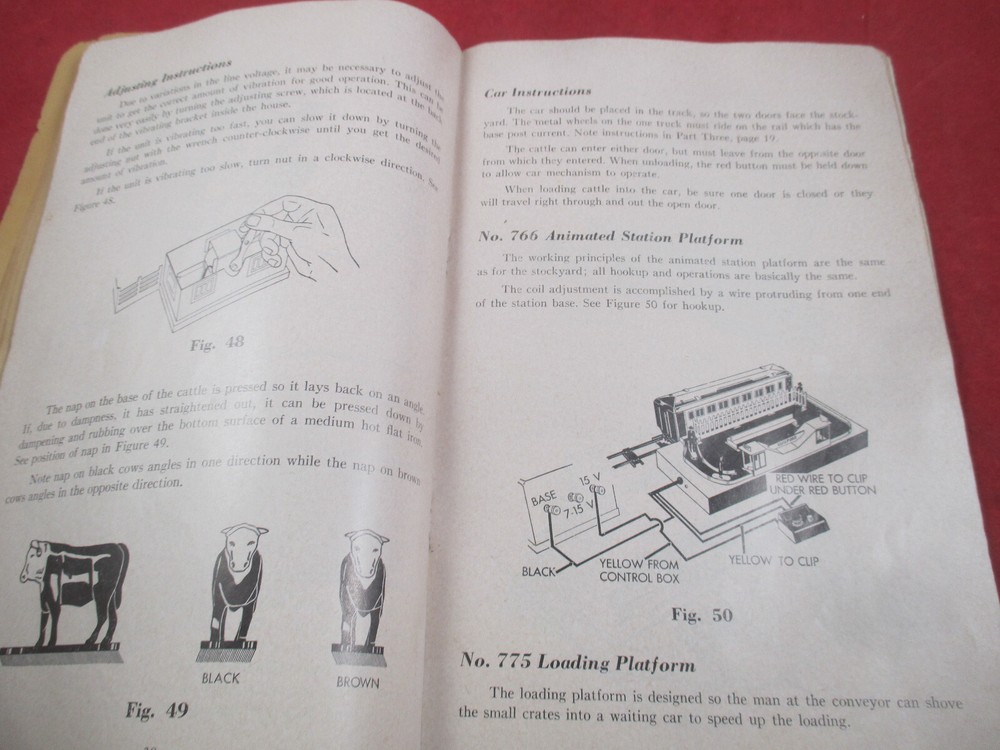 1954 GILBERT AMERICAN FLYER INSTRUCTION BOOK ORIGINAL