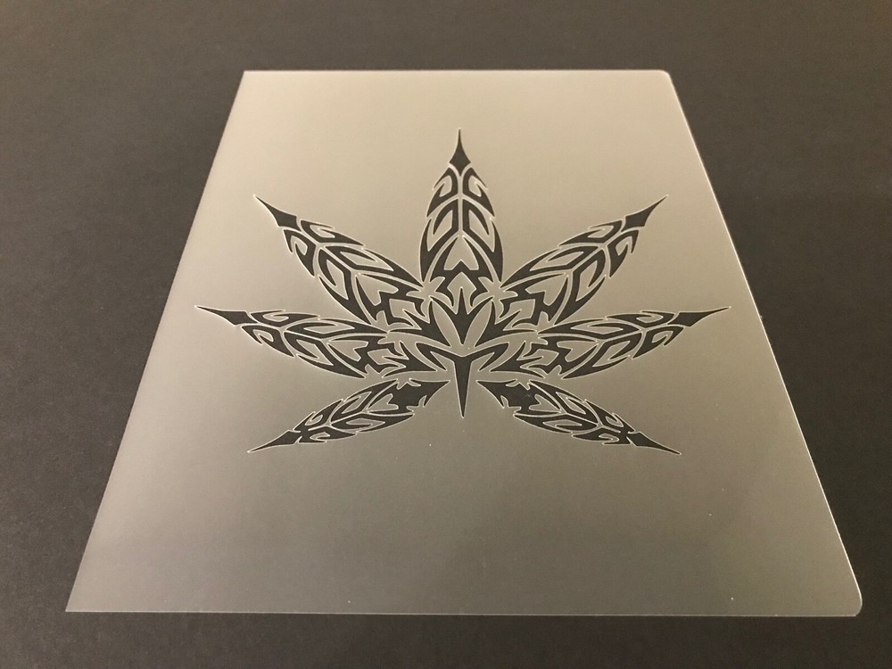 Pot Leaf #2 Stencil 10mm or 7mm Thick, Weed, Marijuana, Crafts, Airbrushing!
