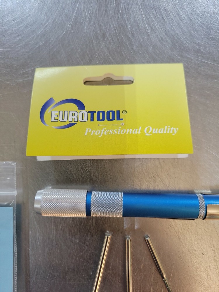 EuroTool Deluxe 3 Piece Diamond Bead Reamer Set with Handle