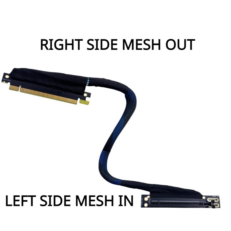 PCIE 4.0 X16 Graphics Card Extension Cable 90 Degree for Server AI Processing