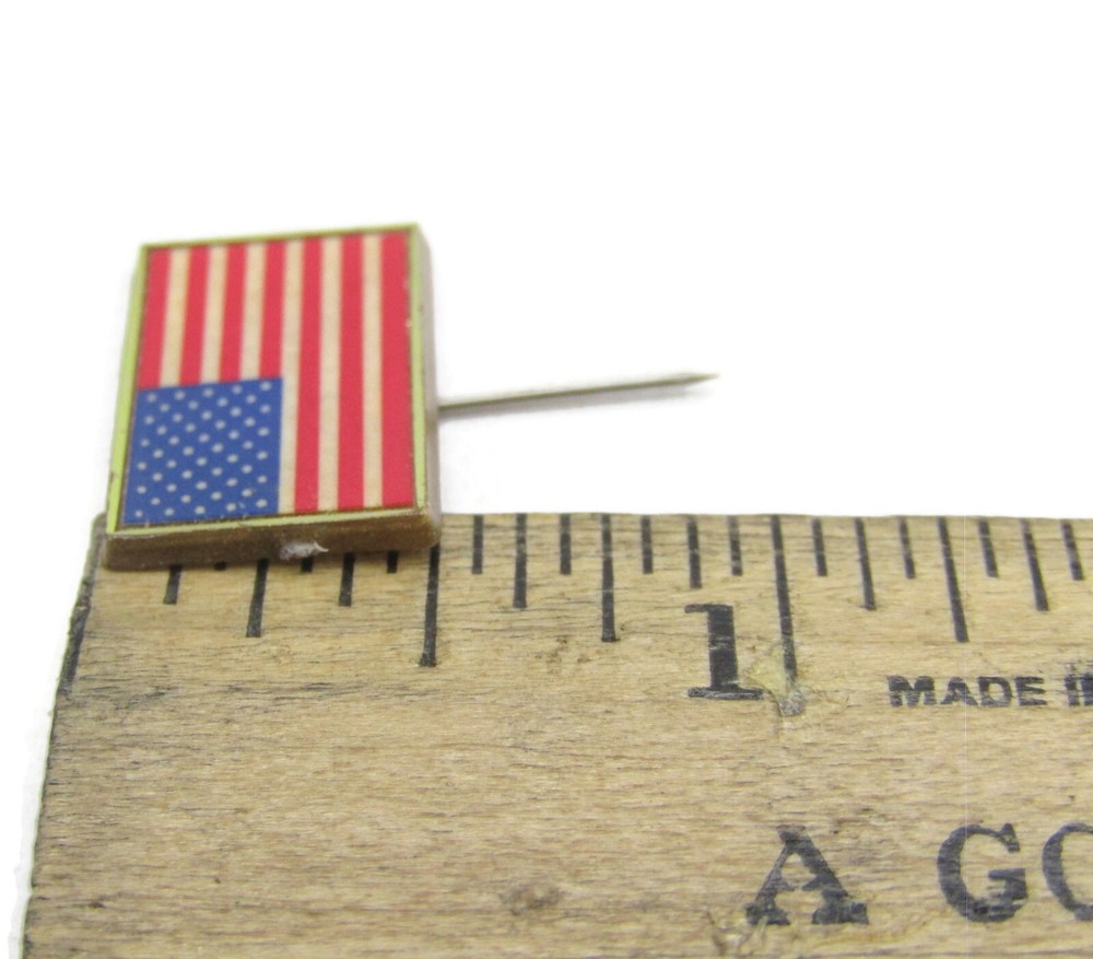 American Flag Stick Pin Vintage Plastic