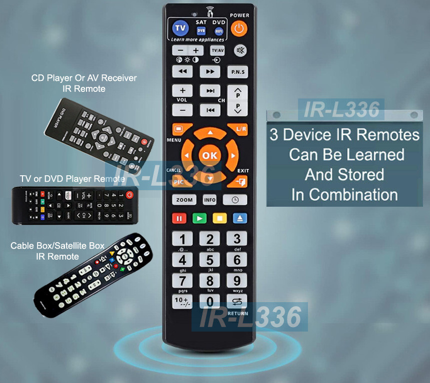 Universal IR Remote Control W/Learning Copy Functions For 3-Device Learning