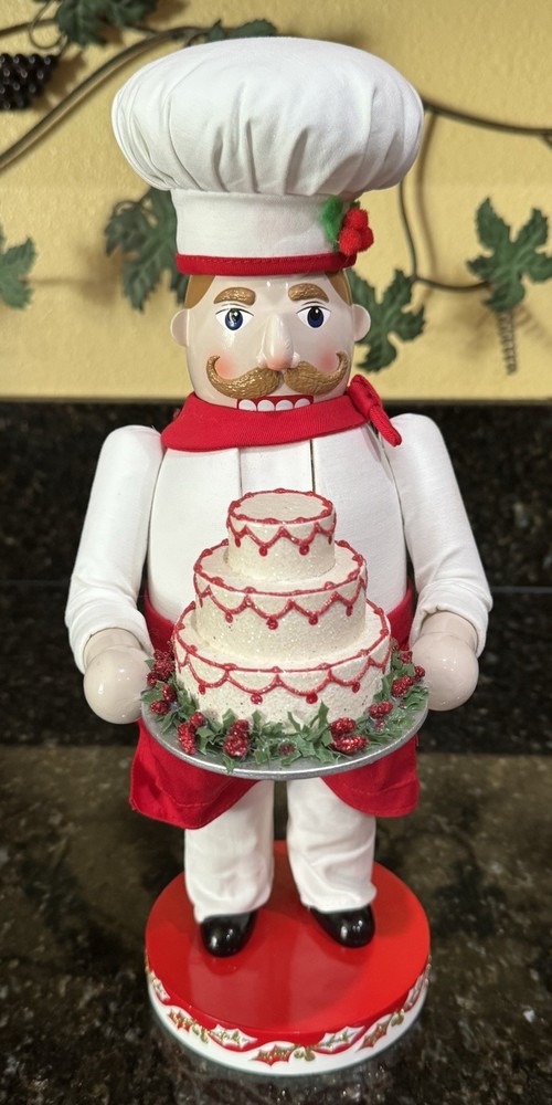 Nutcracker Village 2005 Wooden BAKER Nutcracker 14” tall. No Box