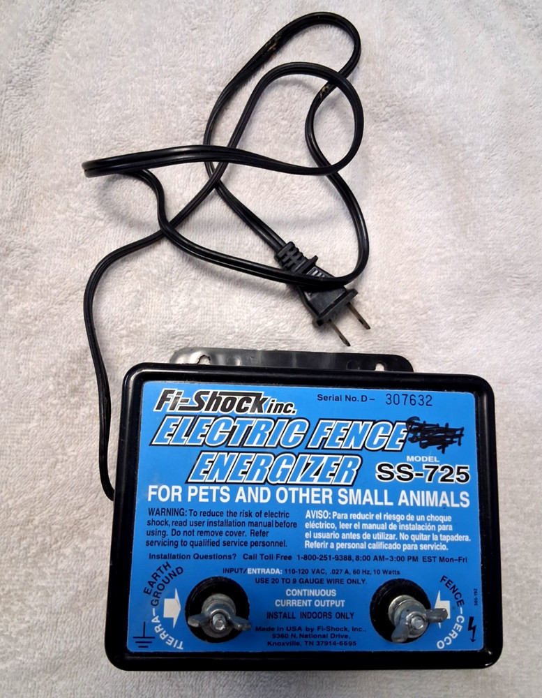 Fi-Shock Inc Electric Fence Energizer Model SS-725 Untested