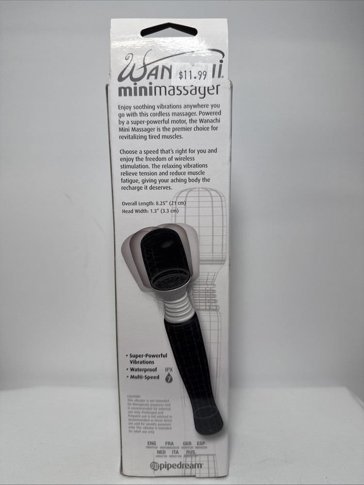 Mini Wanachi Massager Waterproof Black
