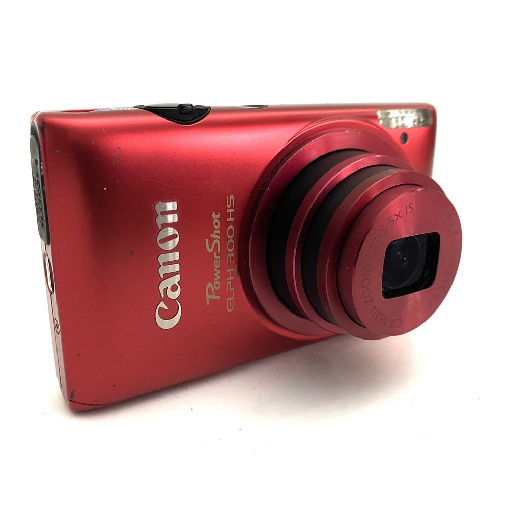 Canon PowerShot ELPH 300 HS 12.1MP Red Digital Camera Bundle W/ Box - TESTED