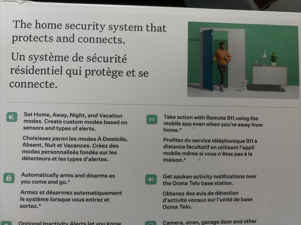 Ooma Smart Home Security Starter Kit With Water Sensor