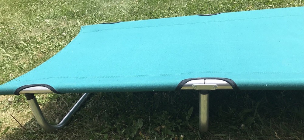 Vintage Telescope Aluminum Folding Camp Cot 75x27”