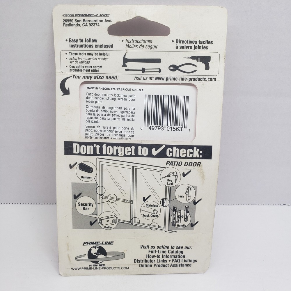 Prime Line Patio Door Roller Assembly # D-1563