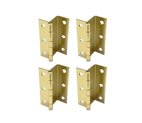 Three Fold Shutter Hinge, Half Surface for 4 Pack Brass Plated(2-1/2")