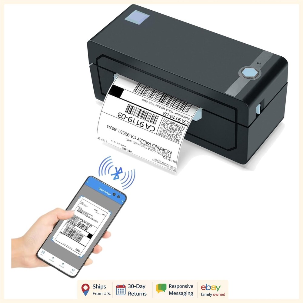 Versatile 4x6 Label Printer with Bluetooth for eBay, Amazon & Etsy Shipping