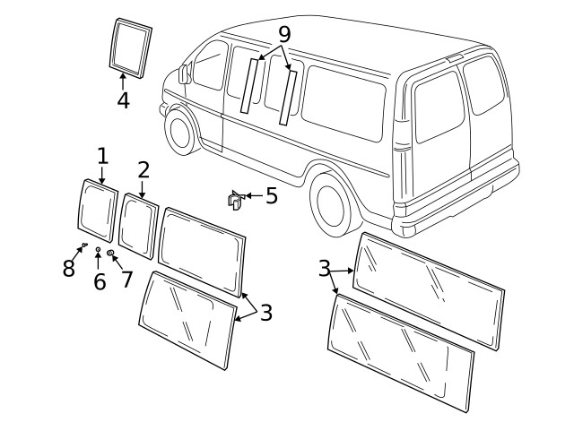 Genuine GM Door Window Bushing 14047335
