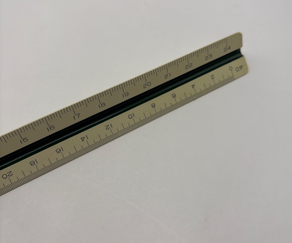Pickett 235E Architect Triangular Scale Ruler 12" Engineering Drafting Tool