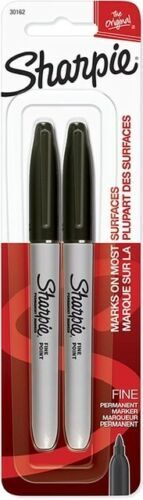 Sharpie Permanent Markers, Fine Point, Black, (Includes 2 Sharpies) BEST DEAL!!