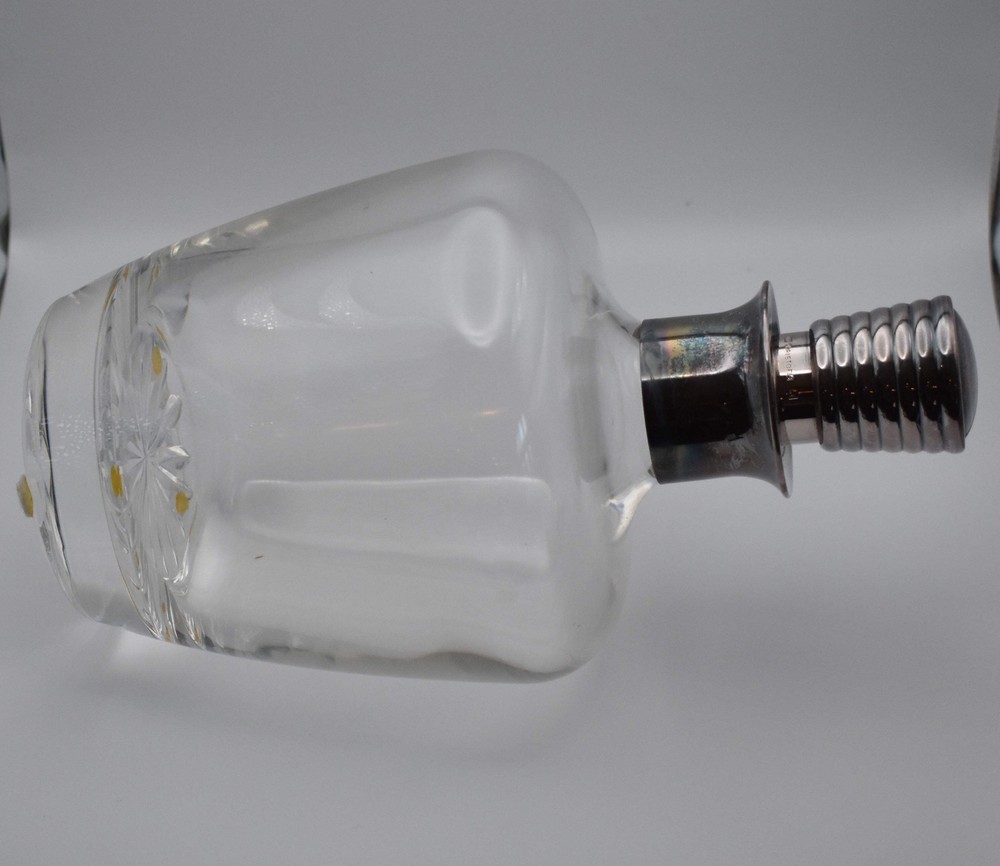 Christofle Brandy Bottle with Silver Plate Top / Stopper
