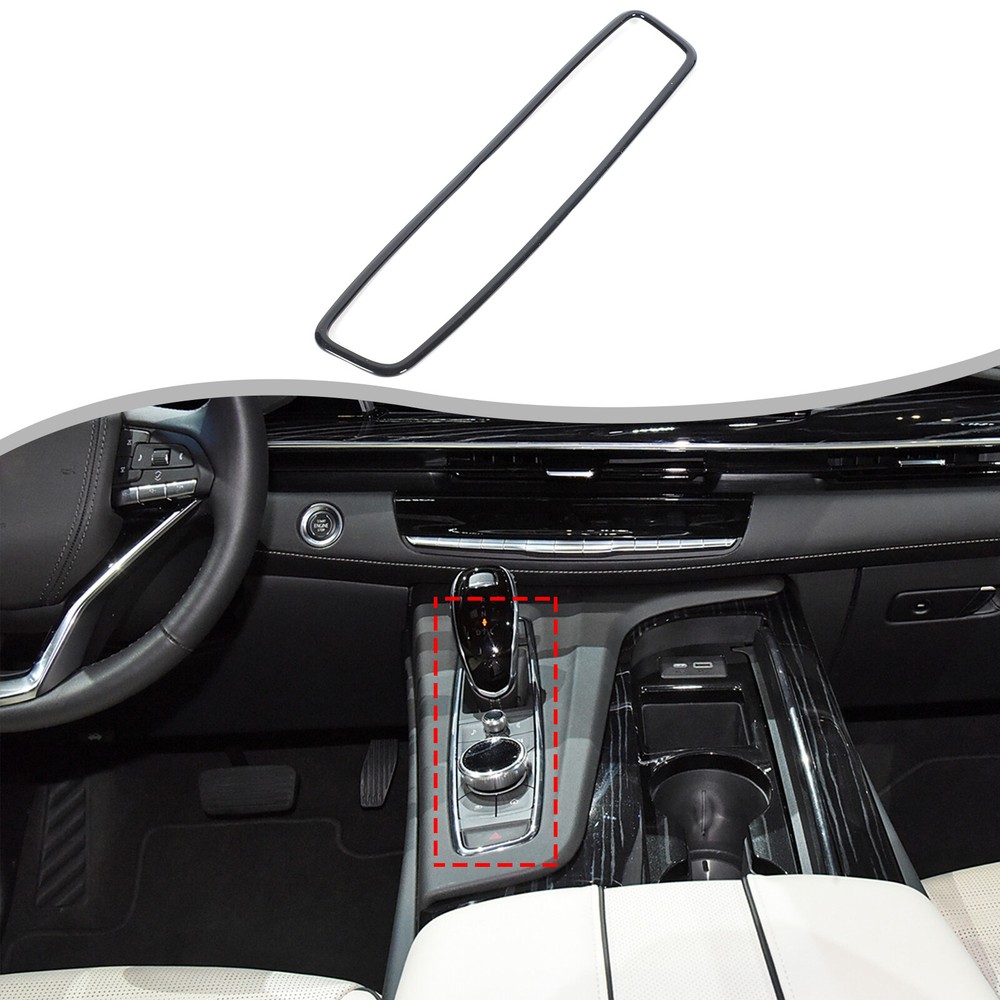 ABS Gloss Black Console Gear Shift Box Panel Cover For Cadillac Escalade 2021-24