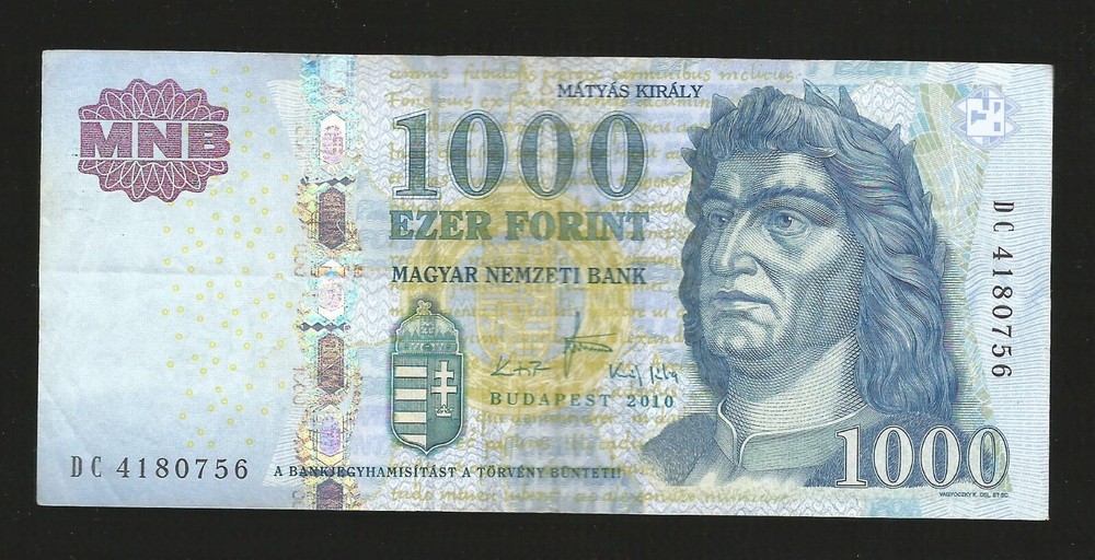 Hungary, 1000 Forint, 2010, P-197, Banknote