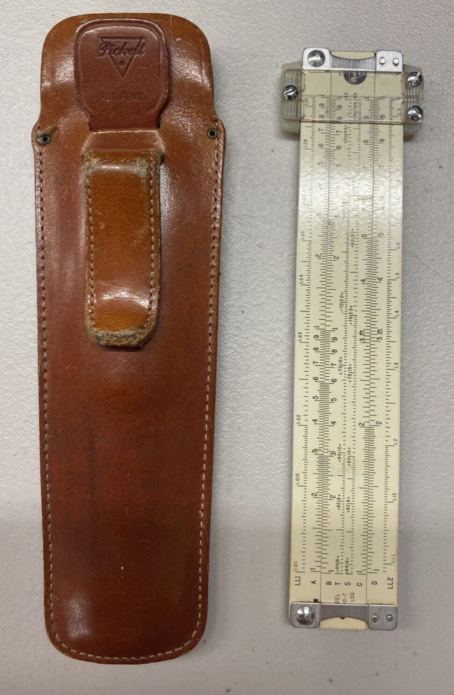 Vintage Pickett Log Syncro Scale Slide Rule with Leather Case