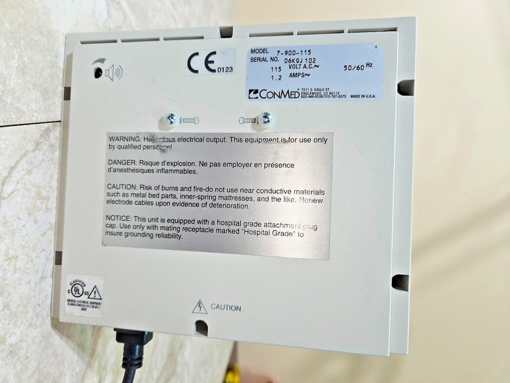 Conmed Hyfrecator 2000 with mounting plate.