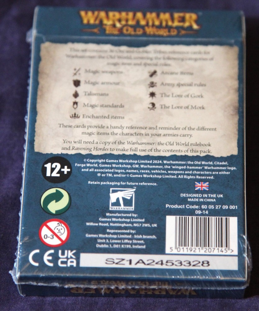 Orcs & Goblins Tribes Reference Card Pack Warhammer The Old World Games Workshop