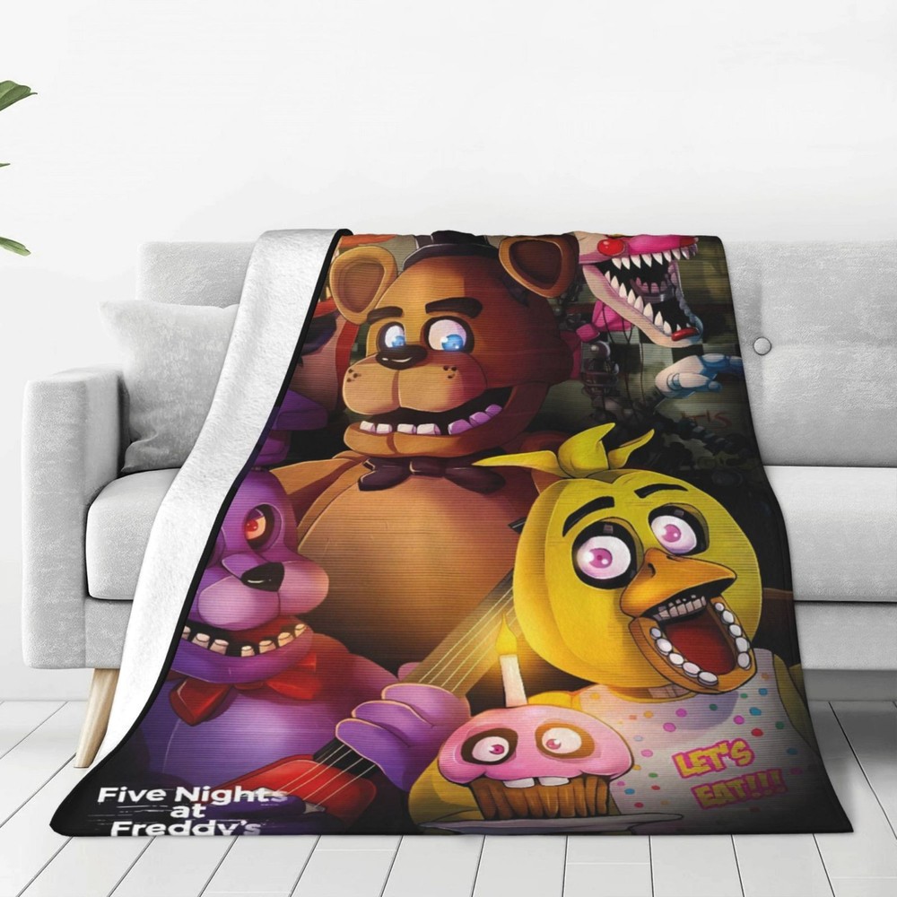 Five Nights at Freddy's Themed Blanket Soft Flannel Blanket Multi-Purpose Use