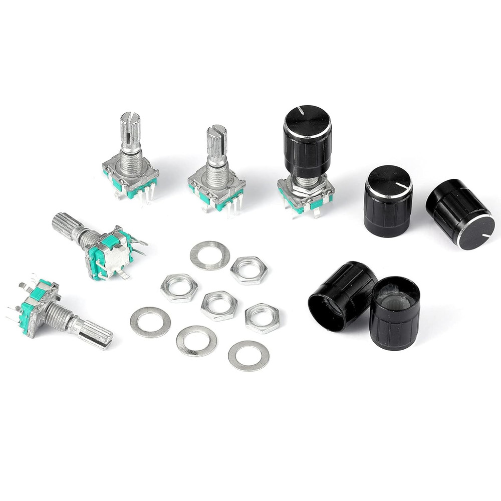 10 Pcs 360 Degree Rotary Encoder Code Switch Digital Potentiometer with Push But