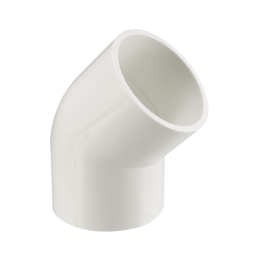 50mm Slip 45 Degree PVC Pipe Fitting Elbow Coupling Connector 2PACK