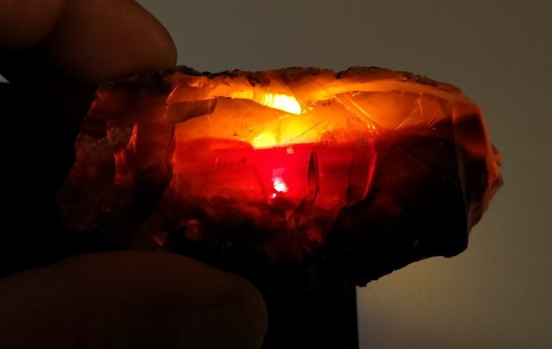 121g Juniper Mountain Fire Opal Oregon Gem Rough #635