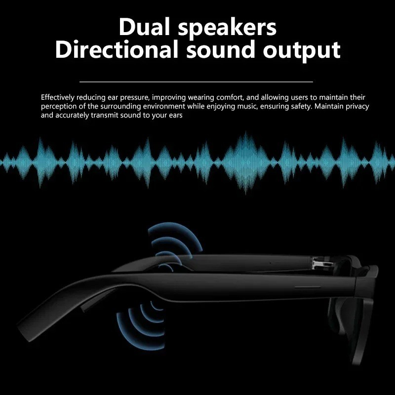 Smart Glasses Bluetooth Sunglasses Camera AI Voice Assistant Translator