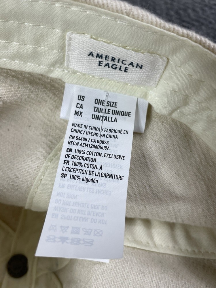American Eagle BUDWEISER Men's One-Size Tan Hat with Adjustable Strap in Back