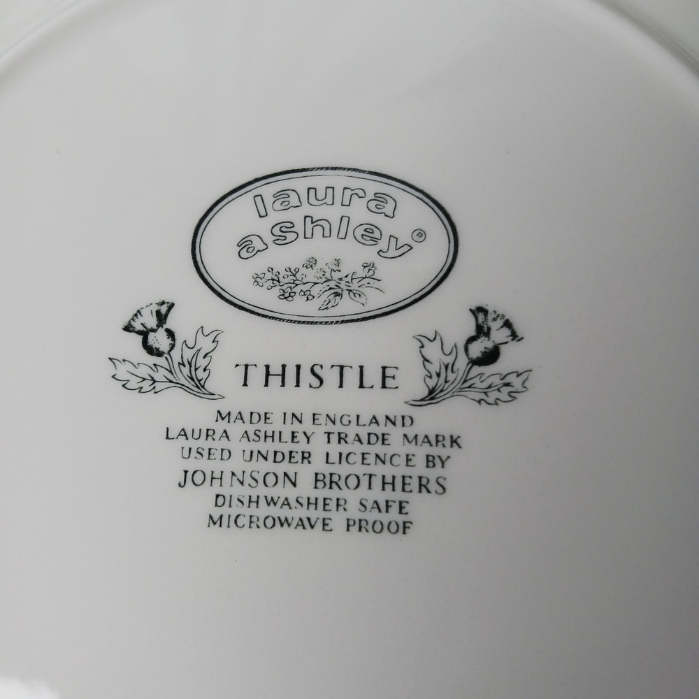LAURA ASHLEY THISTLE MADE IN ENGLAND DINNER SET FOR 4