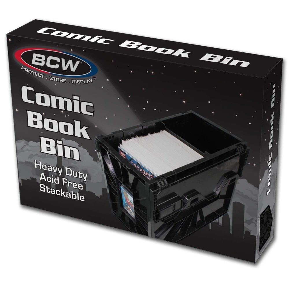 BCW MultiColor 4 Pack Short Comic Book Bin Partitions Combo Black Blue Green Red