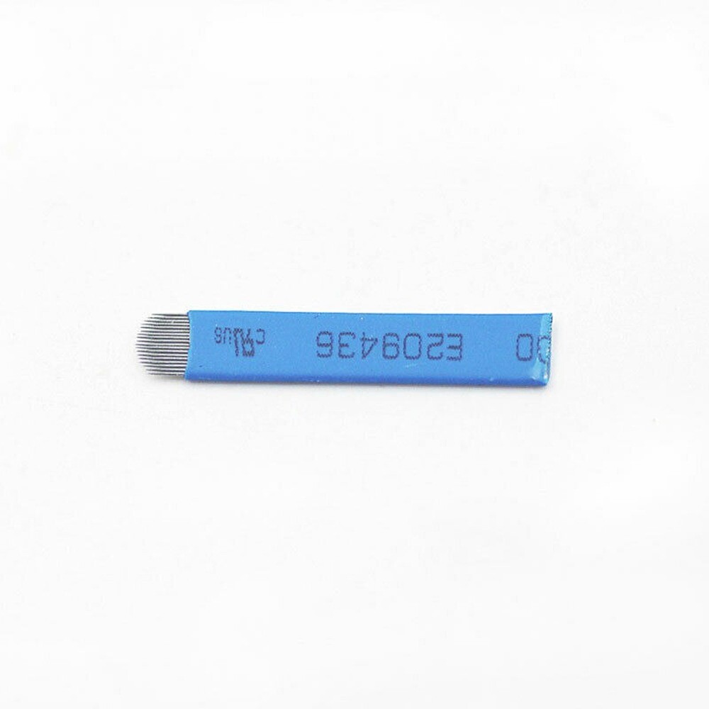 100pcs U Shape 18 Pin Needles Microblading Eyebrow Tattoo Permanent Manual Blade